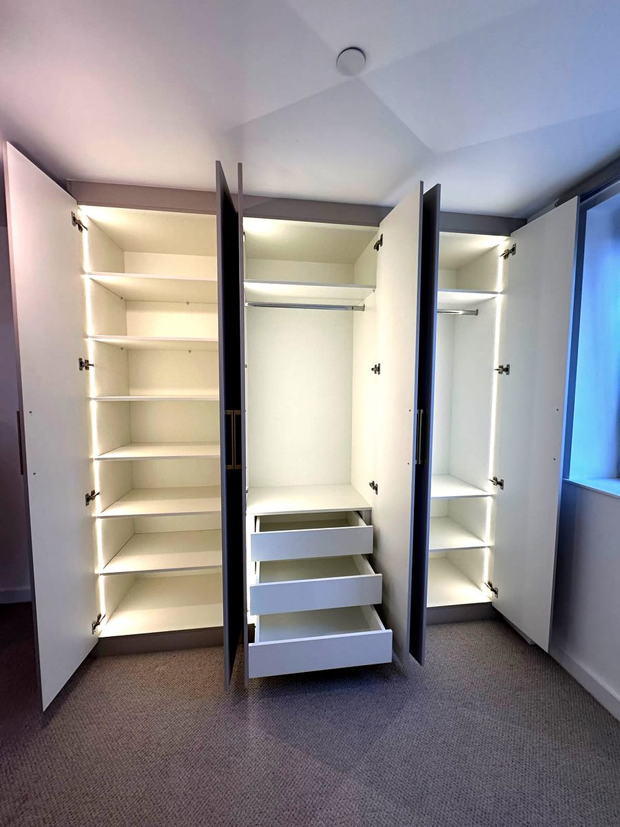 Bespoke wardrobe project — hand-finished cabinetry