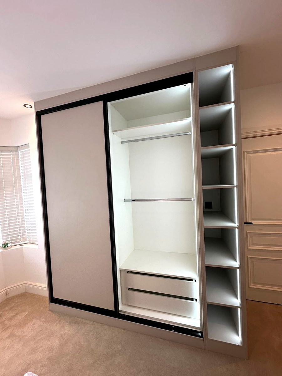 Bespoke wardrobe project #25 — a hand-finished piece by our studio