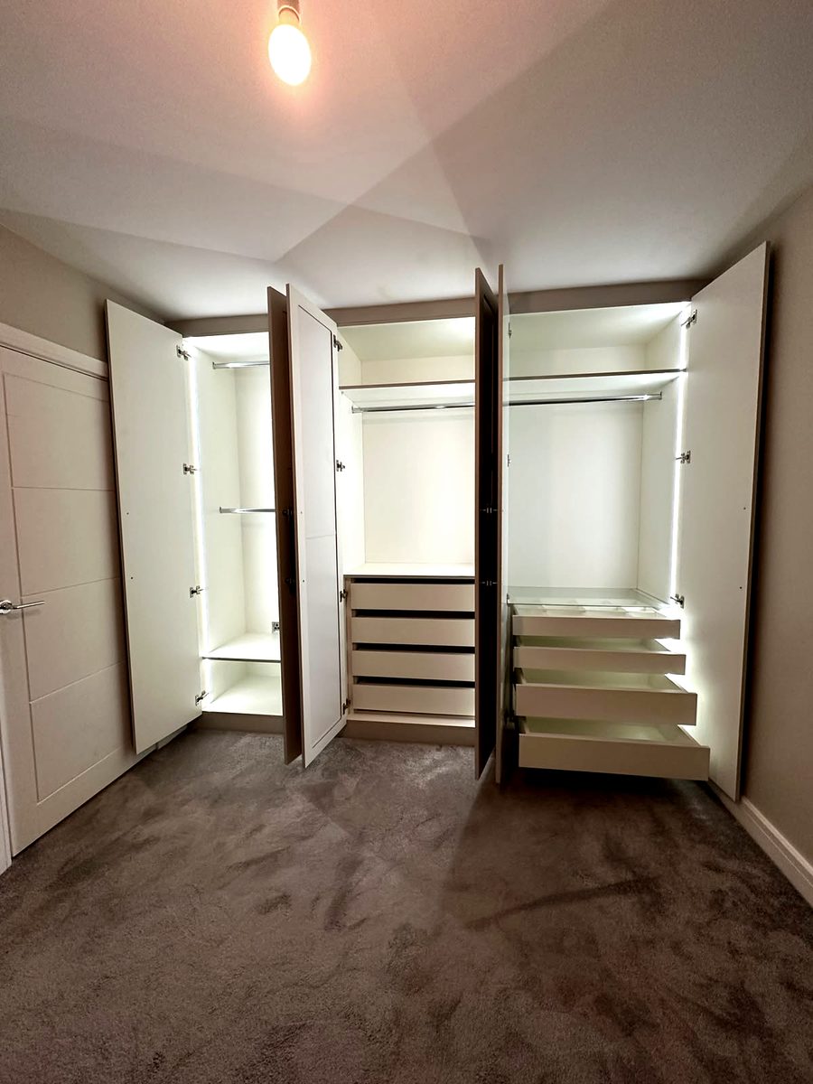 Bespoke wardrobe project #37 — a hand-finished piece by our studio