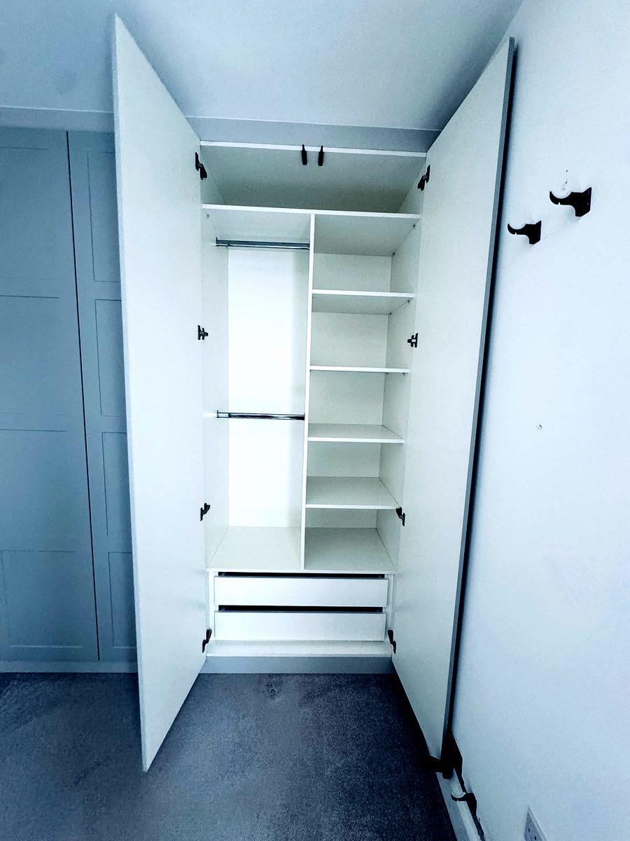 Bespoke wardrobe project #76 — a hand-finished piece by our studio