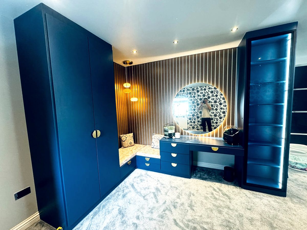 Bespoke wardrobe project #84 — a hand-finished piece by our studio
