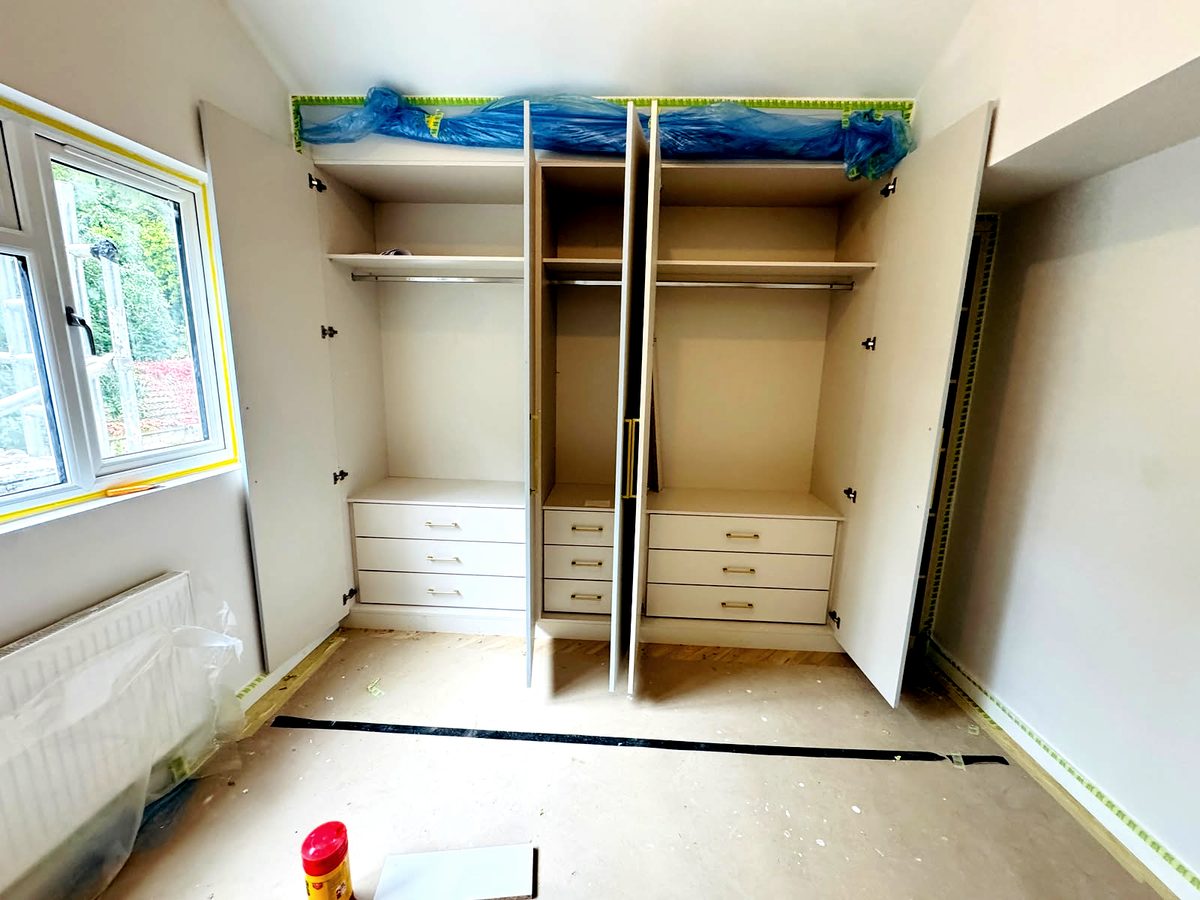 Bespoke wardrobe project #68 — a hand-finished piece by our studio